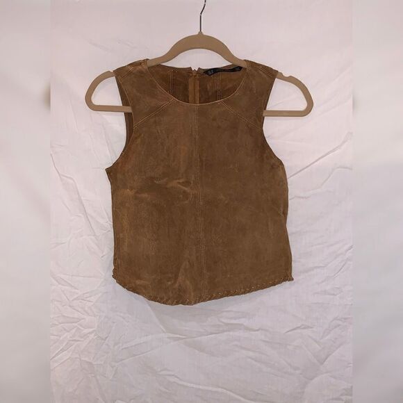 Zara Amazing Material Brown Top - Picture 1 of 2